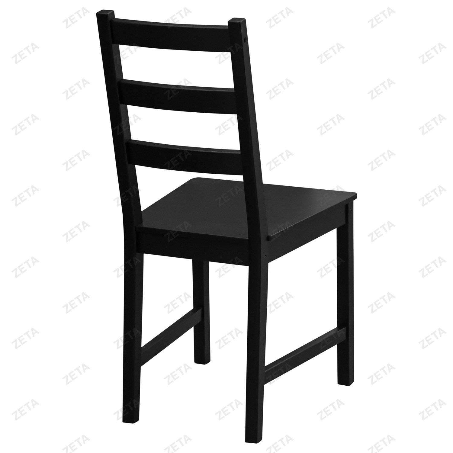 Столовый комплект от производителей IKEA: стол + 4 стула "Ladder Back" (чёрный) (ВИ)